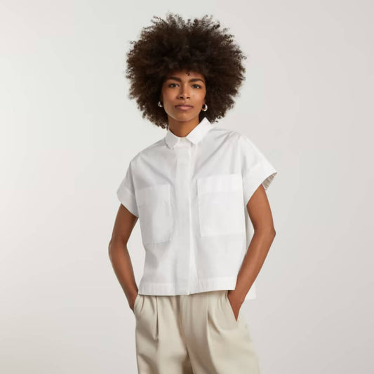Cotton Box-Cut Shirt